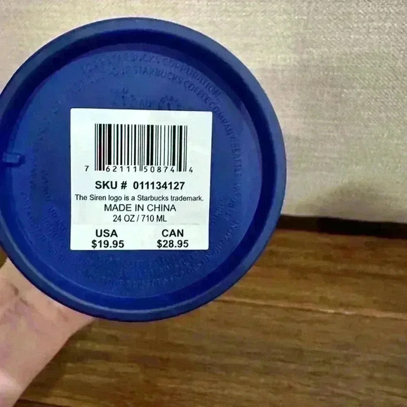 Starbucks Summer 2022 Watermelon Pink & Blue studded tumbler venti size (24oz) - Picture 3 of 4